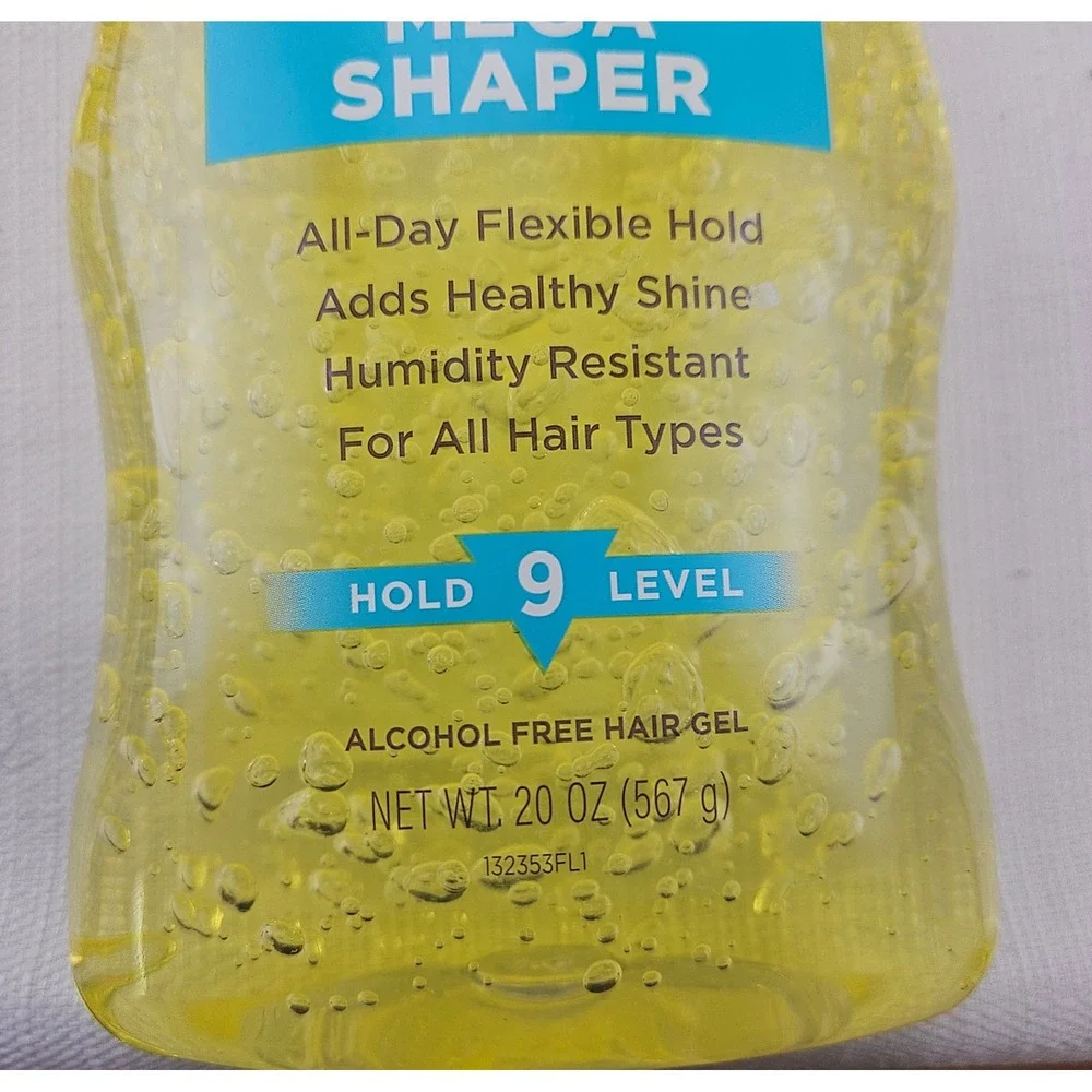 LA Looks Mega Shaper Alcohol Free Hair Gel Hold Level 9 All Hair Types 20 oz x 2